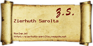 Zierhuth Sarolta névjegykártya