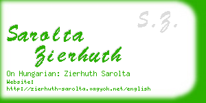 sarolta zierhuth business card